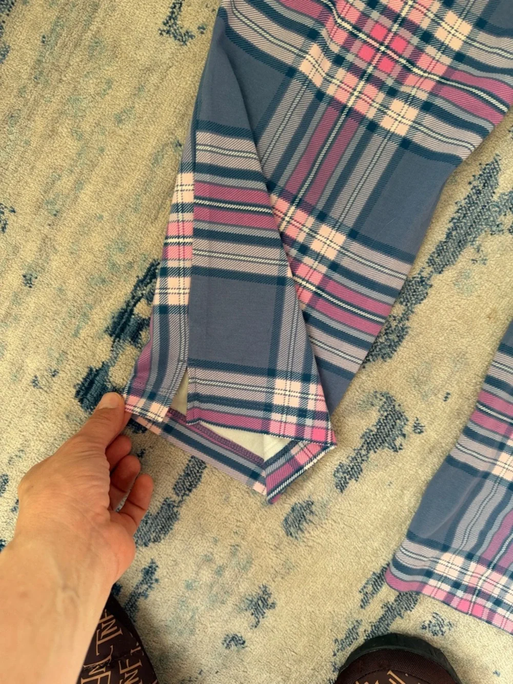 Soma Blue and Pink Plaid Lounge Pants - Picture 6 of 6